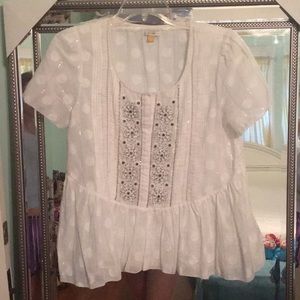 Leifsdottir white top with beading detail